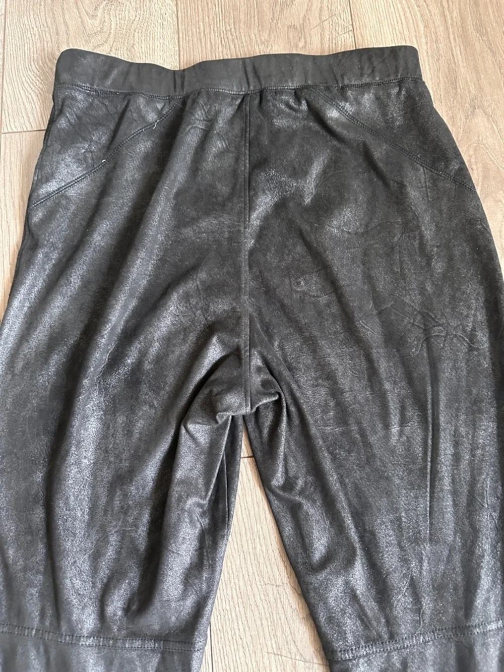 Free People Midnight Faux Suede Skinny Pants size Large